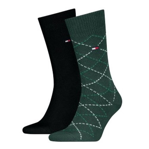 P Men Argyle Sock Dunkelgrün Baumwolle Gr 39/42 Herren - Tommy Hilfiger - Modalova
