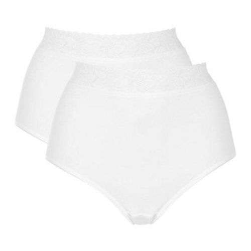 P Maxi Brief With Lace Weiß Baumwolle Small Damen - Damella - Modalova