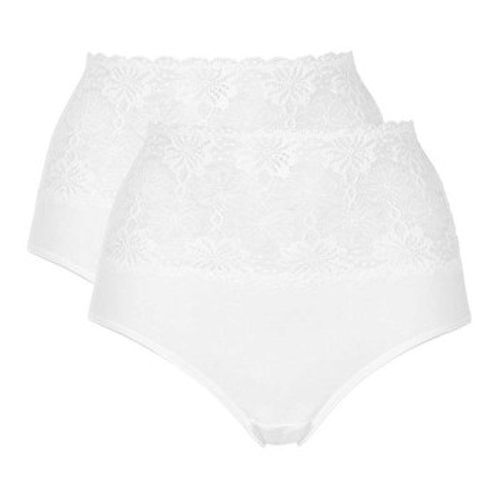 P Lace Maxi Briefs Weiß Baumwolle Small Damen - Damella - Modalova