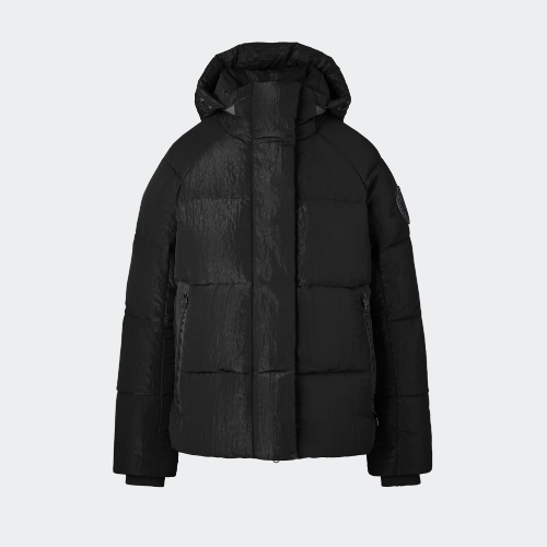 Junction Parka mit schwarzem Logo und glänzender Crinkle-Textur (Weiblich, , XS) - Canada Goose - Modalova