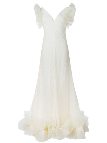 Robe longue à détails volantés - Alexander McQueen - Modalova