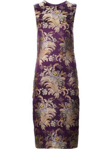 Robe en brocart à fleurs - Ralph Lauren Collection - Modalova