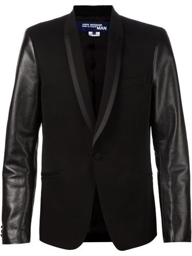 Blazer à manches en cuir - Junya Watanabe MAN - Modalova