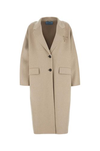 Prada Sand Cashmere Oversize Coat - Prada - Modalova