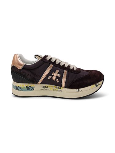 Conny Sneakers In Brown Suede And Fabric - Premiata - Modalova