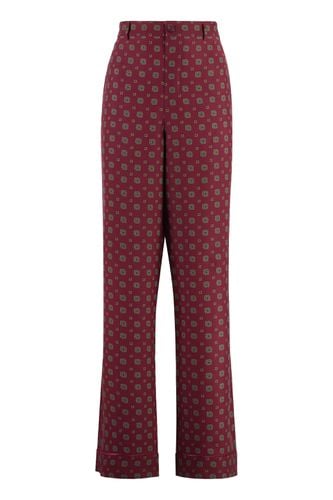 Moschino Printed Silk Pants - Moschino - Modalova