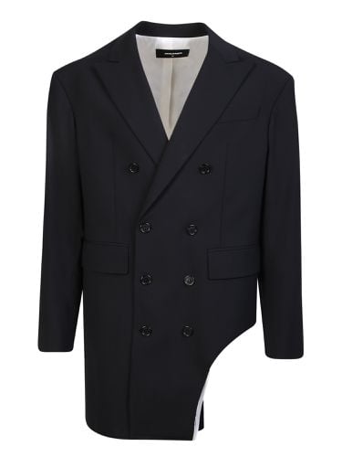 Dsquared2 Black Raw Cut 80s Coat - Dsquared2 - Modalova