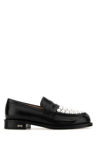 Black Leather Sirene Loafers - Mach & Mach - Modalova