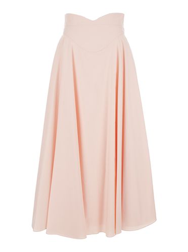 Pleated A-line Poplin Skirt - Alexander McQueen - Modalova