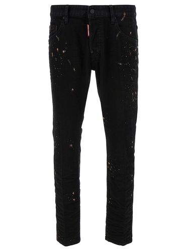 Five-pocket Jeans With Paint Stains - Dsquared2 - Modalova