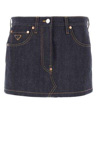 Prada Dark Blue Denim Mini Skirt - Prada - Modalova