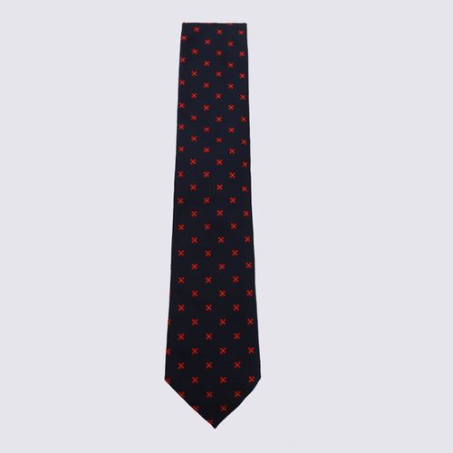 Zegna Blue And Red Silk Tie - Zegna - Modalova