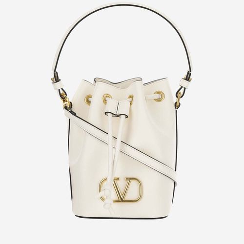 Mini Vlogo Signature Bucket Bag In Nappa Leather - Valentino Garavani - Modalova