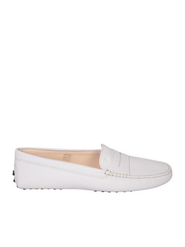 Tod's Heel Grommets White Loafers - Tod's - Modalova