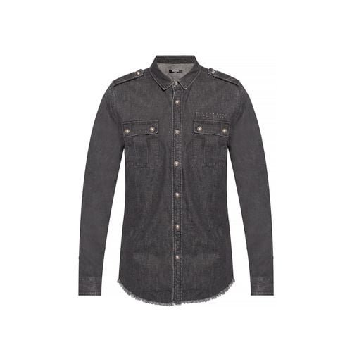 Balmain Cotton Denim Shirt - Balmain - Modalova