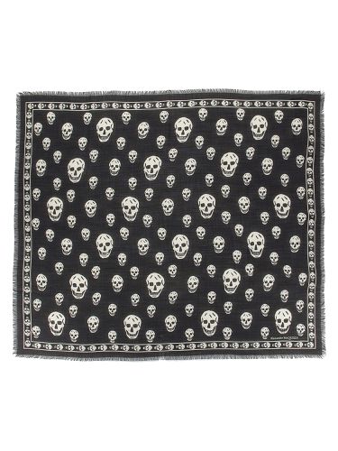 Printed Wool Scarf - Alexander McQueen - Modalova