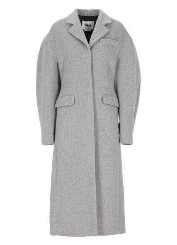 MSGM Wool Coat - MSGM - Modalova