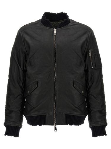 Reversible Leather Bomber Jacket - Giorgio Brato - Modalova