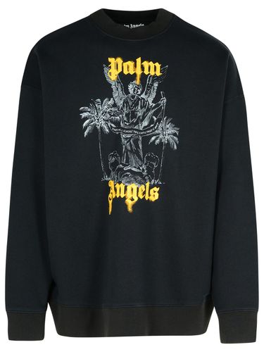 Palms Pencil Black Cotton Sweatshirt - Palm Angels - Modalova