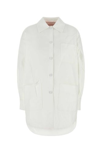 White Cotton Blend Oversize Jacket - Valentino Garavani - Modalova