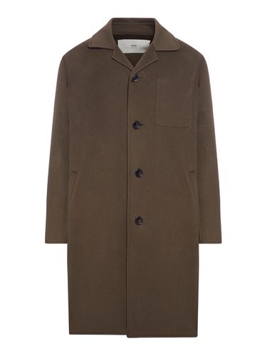 Paris Single Breasted Coat - Ami Alexandre Mattiussi - Modalova