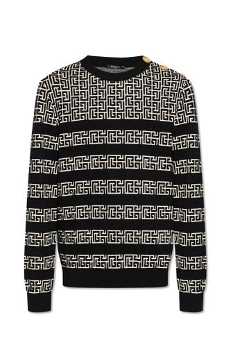 Balmain Sweater With Monogram - Balmain - Modalova