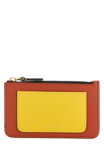 Multicolor Leather Card Holder - Marni - Modalova