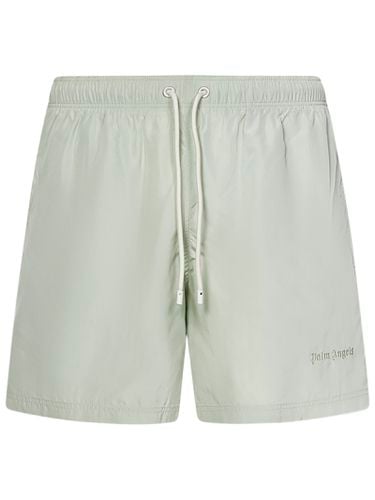 Logo Embroidered Drawstring Swim Shorts - Palm Angels - Modalova