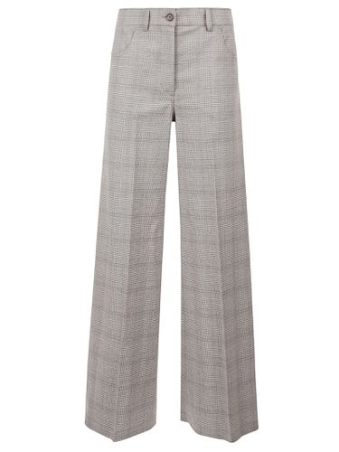 Straight Leg Check Patterned Trousers - Aspesi - Modalova