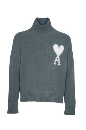 Chest Logo Rib Trim Hoodie - Ami Alexandre Mattiussi - Modalova