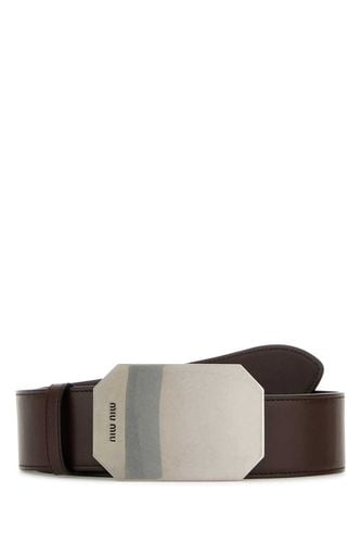 Miu Miu Brown Leather Belt - Miu Miu - Modalova