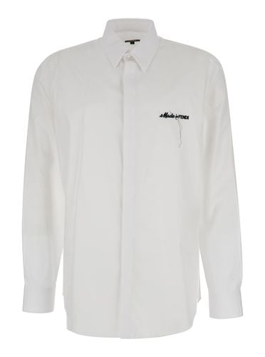 Lettering Embroidered Shirt In Cotton Man - Fendi - Modalova