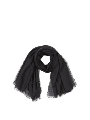 Logo Embroidered Fringed Edge Scarf - Tom Ford - Modalova