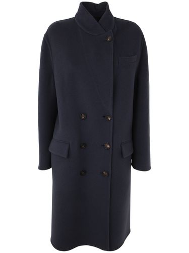 Double Breasted Overcoat - Brunello Cucinelli - Modalova