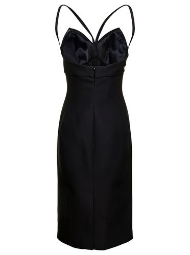 Midi Bustier Dress In Wool And Silk Woman - Versace - Modalova