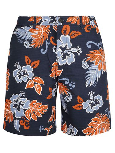 Logo Patched Floral Print Board Shorts - Maison Kitsuné - Modalova