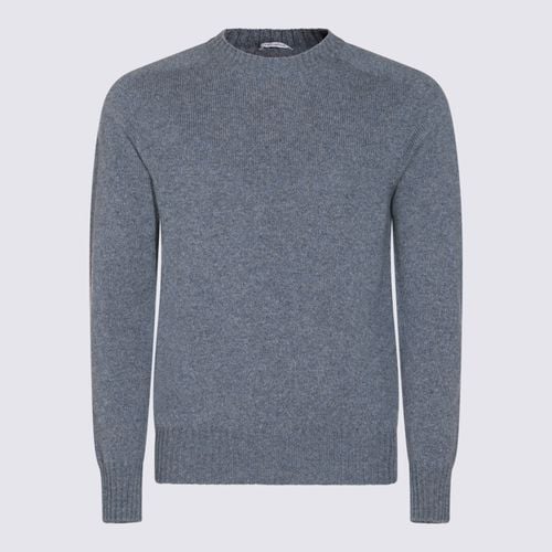 Malo Light Blue Wool Knitwear - Malo - Modalova