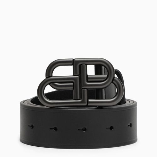 Balenciaga Black Leather Bb Belt - Balenciaga - Modalova