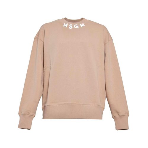 Logo Printed Crewneck Sweatshirt - MSGM - Modalova