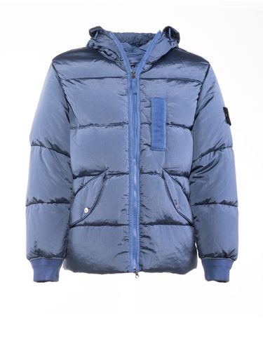 Down Jacket With Logo On The Sleeve - Stone Island - Modalova