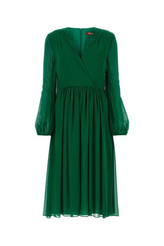 Dark Green Crepe Ugolina Dress - Max Mara - Modalova