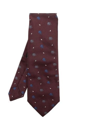 Logo Embroidered Pointed-tip Tie - Etro - Modalova