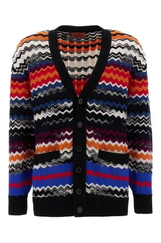 Embroidered Stretch Wool Blend Cardigan - Missoni - Modalova