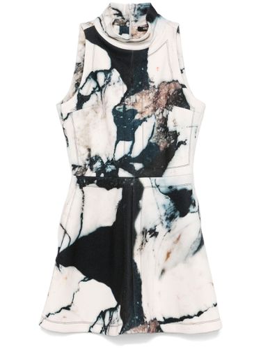 Marble-print Mini Dress - Roberto Cavalli - Modalova