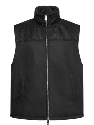 Gucci Gg Black Padded Vest - Gucci - Modalova