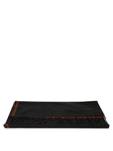 Zegna Double Black Silk Scarf - Zegna - Modalova