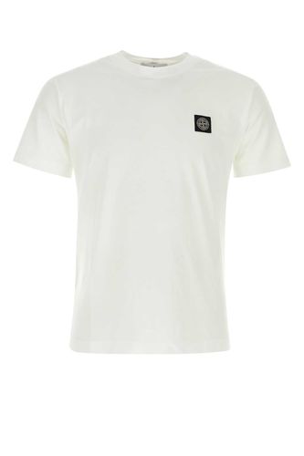 Stone Island White Cotton T-shirt - Stone Island - Modalova