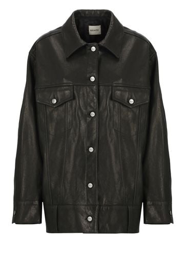 Polished-finish Button-up Leather Jacket - Khaite - Modalova