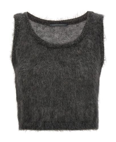 Extra-brushed Sleeveless Knitted Top - Alberta Ferretti - Modalova