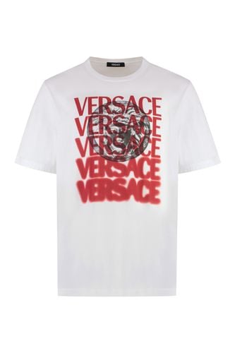 Versace Printed Cotton T-shirt - Versace - Modalova